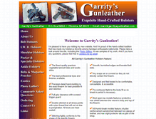 Tablet Screenshot of garritysgunleather.com